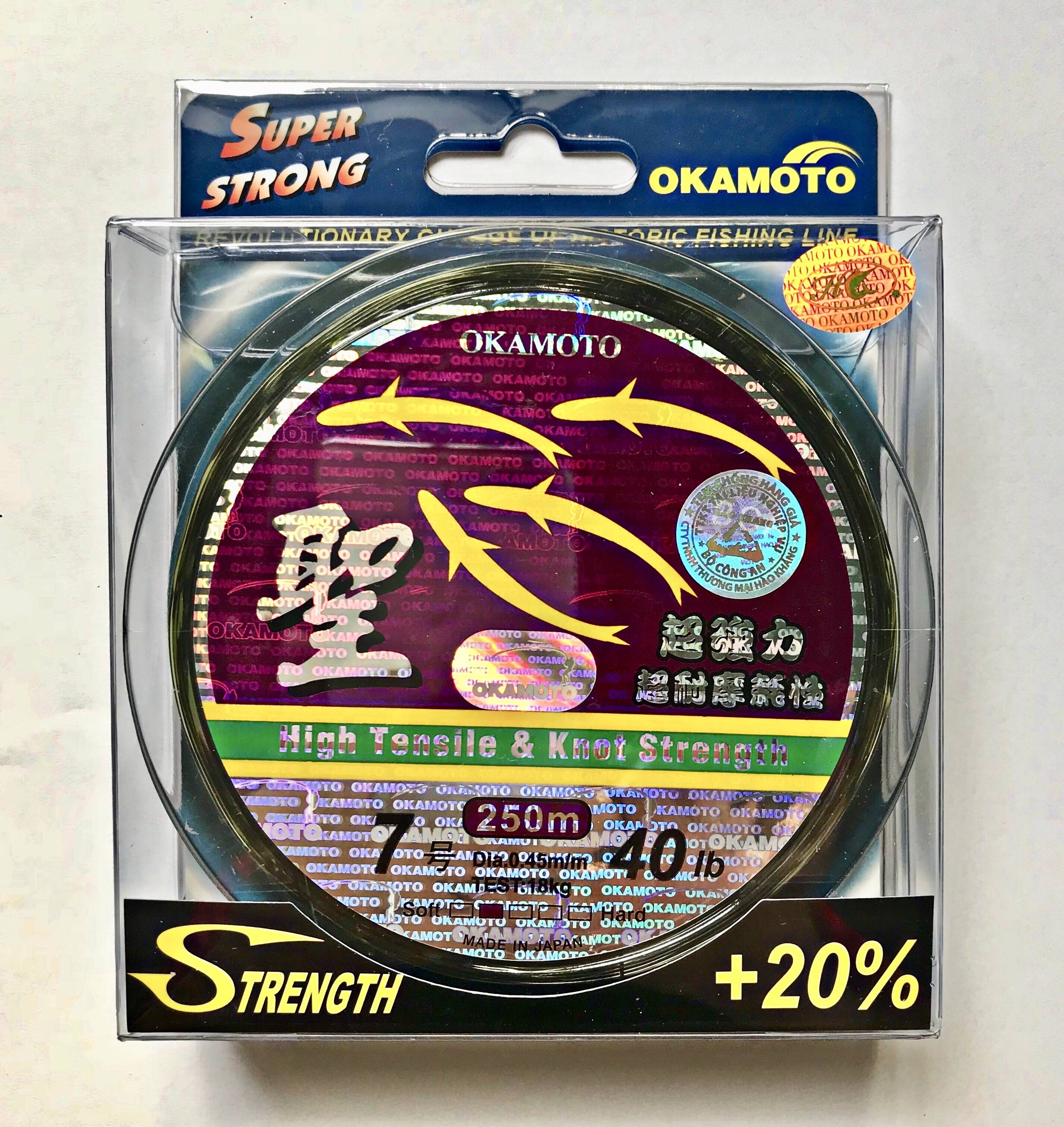 DÂY CƯỚC CÂU CÁ OKAMOTO (CƯỚC THÁNH/ 4 CON CÁ) 250M - XSX
